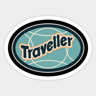 Retro Traveder Badge - Vintage backpacker Sticker - Classic Travel Illustration Sticker